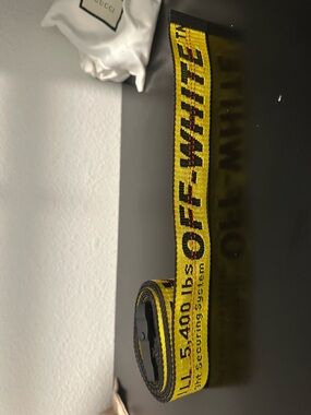 Off-White Yellow and Black Belt